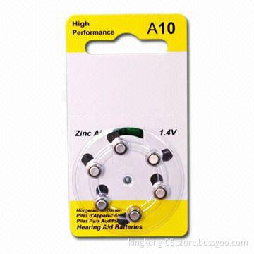 Hearing Aid Battery 1.4V, A10 for Hearing-aid